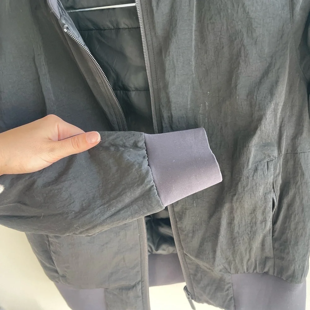 Lululemon No Stop Black Reversible Bomber Jacket